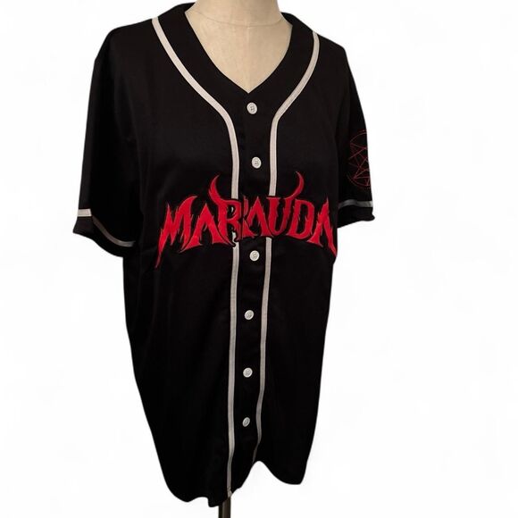 Black and red Marauda baseball jersey Brand New Size Large - Picture 1 of 3